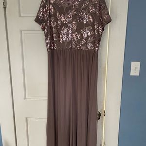 R&M Richards Sequin-Embellished Gown.  Brand new   No tag.  Never worn. Mocha